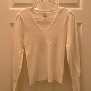 Long Sleeve White Sweater